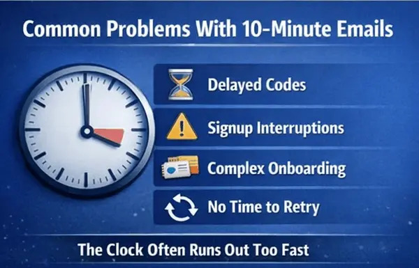Common problems with 10 - Minute Emails